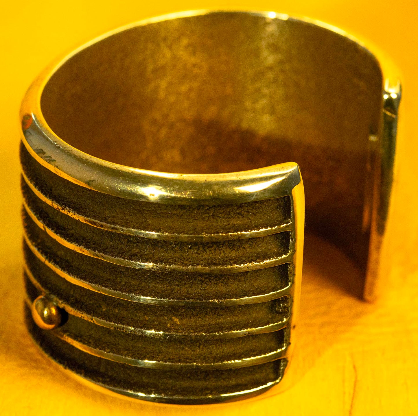 Edison Cummings Gem Turquoise Silver and Gold Bracelet