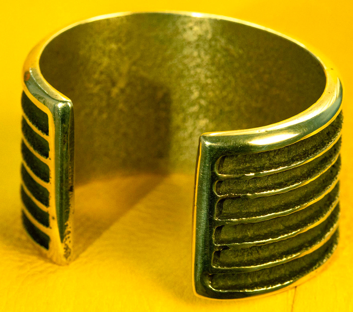 Edison Cummings Gem Turquoise Silver and Gold Bracelet