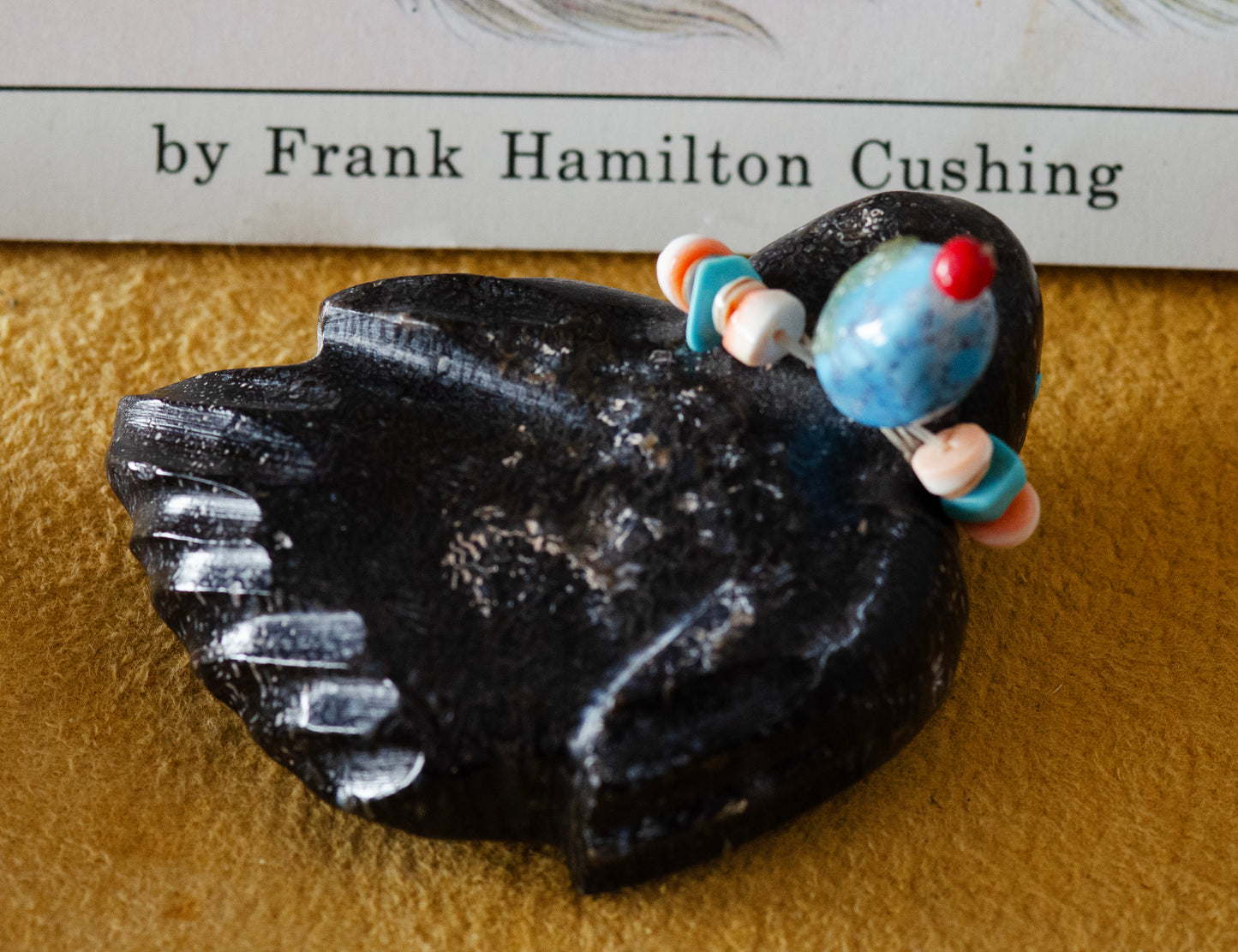 Lorindina Sheche - Zuni, Kucate, Fetish Eagle with Turquoise Beads