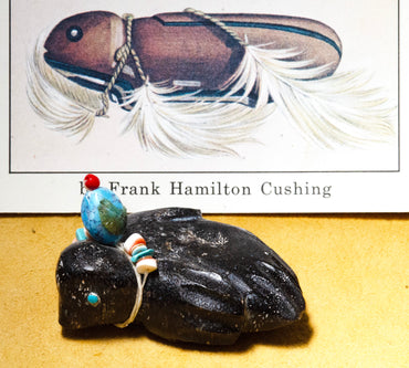 Lorindina Sheche - Zuni, Kucate, Fetish Eagle with Turquoise Beads