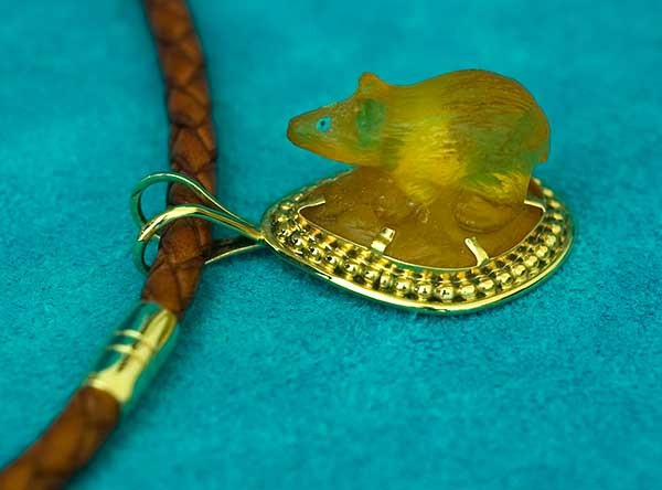 Native American Woven Leather Necklace