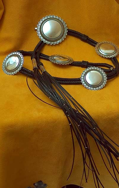 Silver Concho Belt Jewelry by Norman Byia