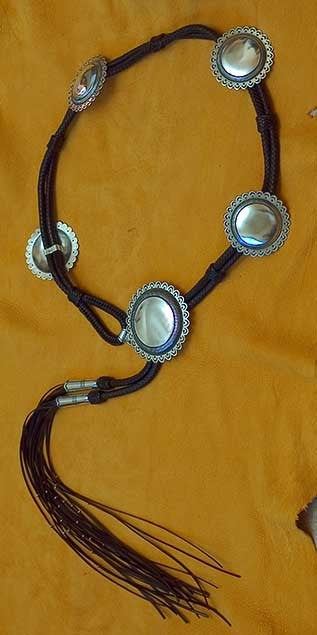 Silver Concho Belt Jewelry by Norman Byia