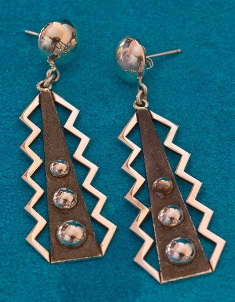 Native American Silver Earrings Jewelry B Alton Bedonie