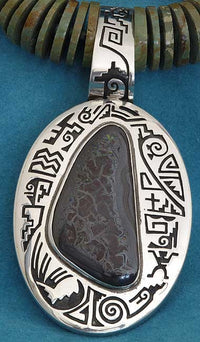 native american jewelry Opal Pendant Lonn Parker