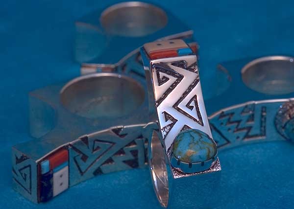 Turquoise Native American 2 Finger ring