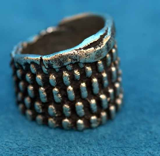 Native American Silver "Corn" Ring Anthony Lovato