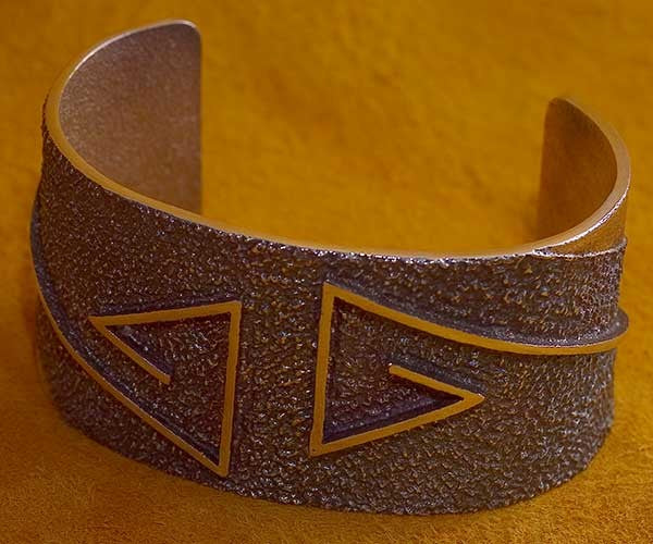 Native American Silver Bracelet Carlos Dougi