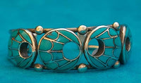 Annie Quam Gasper Turquoise Jewelry Vintage Silver Bracelet