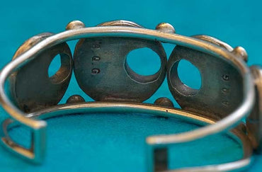 Annie Quam Gasper Turquoise Jewelry Vintage Silver Bracelet