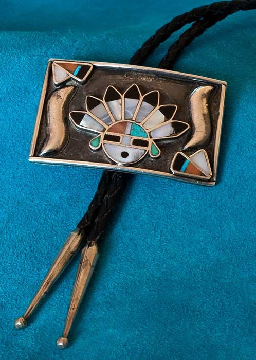 Vintage Zuni Sunface Bolotie