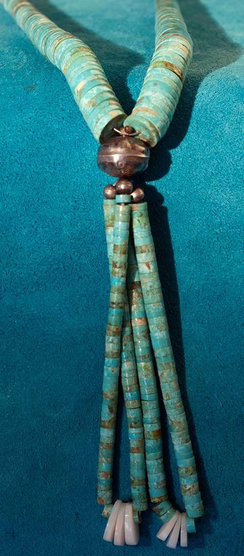 Number eight Turquoise Wafer Jocla Necklace