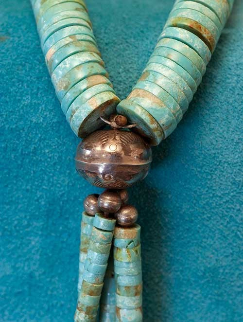 Number eight Turquoise   Wafer Jocla Necklace