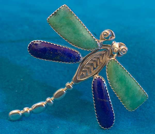 Silver Dragonfly Pin