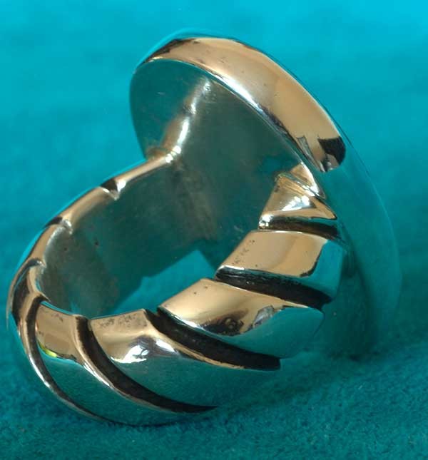 Harrison Jim Heavy Silver and Turquoise Ring