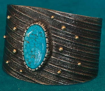 Kingman Water Web Turquoise Bracelet by Matthew White