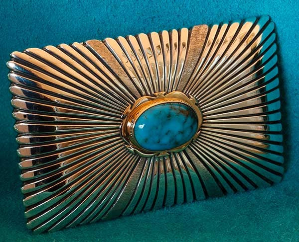 Turquoise Belt Buckle jewelry by Leo Yazzie