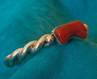 Native American Coral Bracelet Handmade Albert Lee