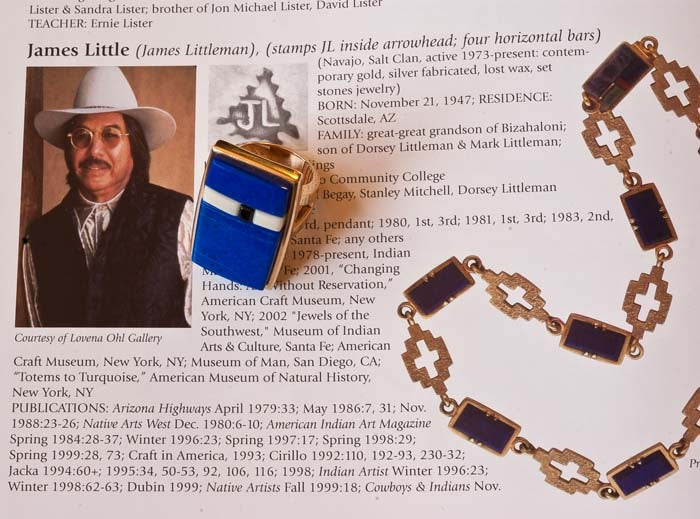 Native American Gold Lapis Ring James Little