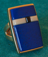 Native American Gold Lapis Ring James Little