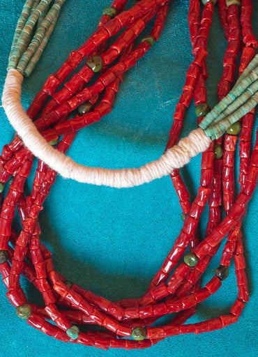 Coral and Turquoise Navajo Necklace