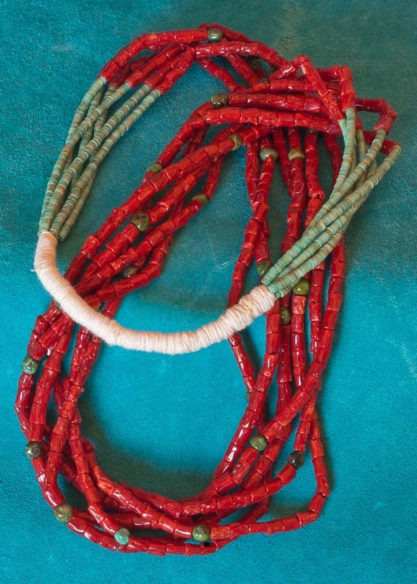 Coral and Turquoise Navajo Necklace