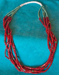 Coral and Turquoise Navajo Necklace