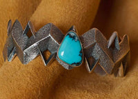 Aaron Anderson Turquoise Silver Bracelet