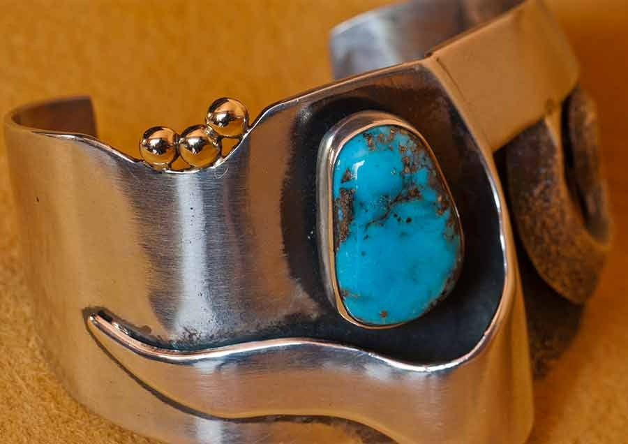 Aaron Anderson Morenci Turquoise Bracelet