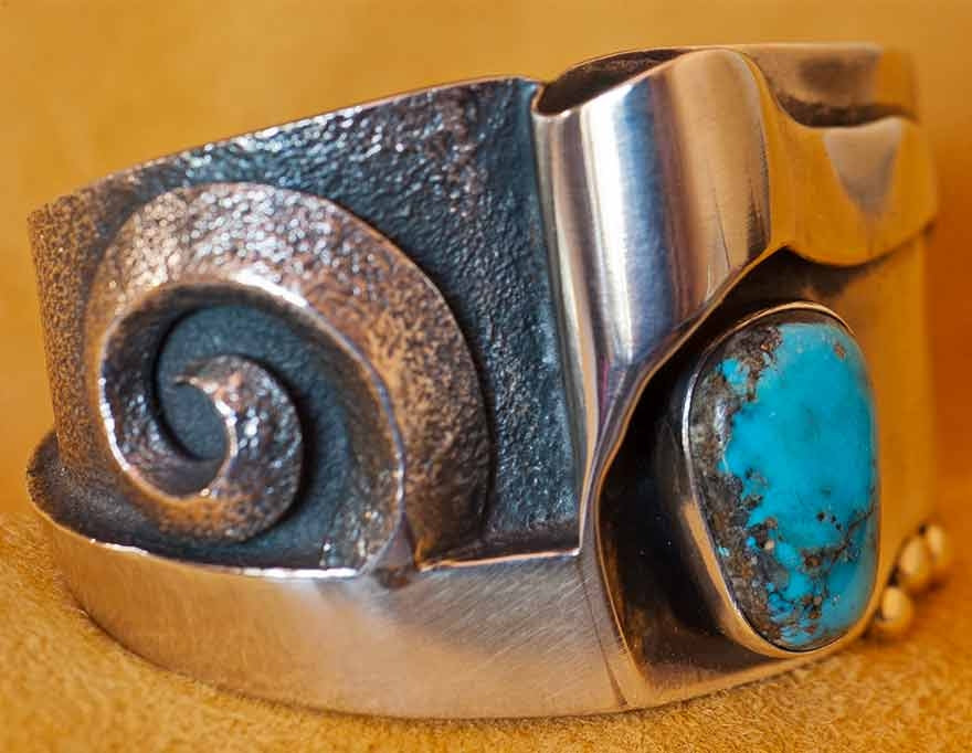 Aaron Anderson Morenci Turquoise Bracelet