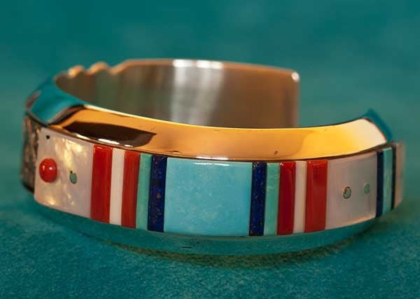 Turquoise Bracelet Mother of Pearl jewelry by Richard Tsosie