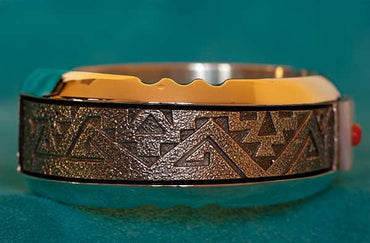 Turquoise Bracelet Mother of Pearl jewelry by Richard Tsosie