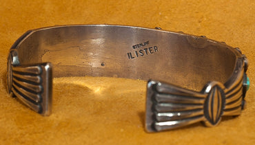 David Lister 1930's Vintage Design Silver and Turquoise Bracelet