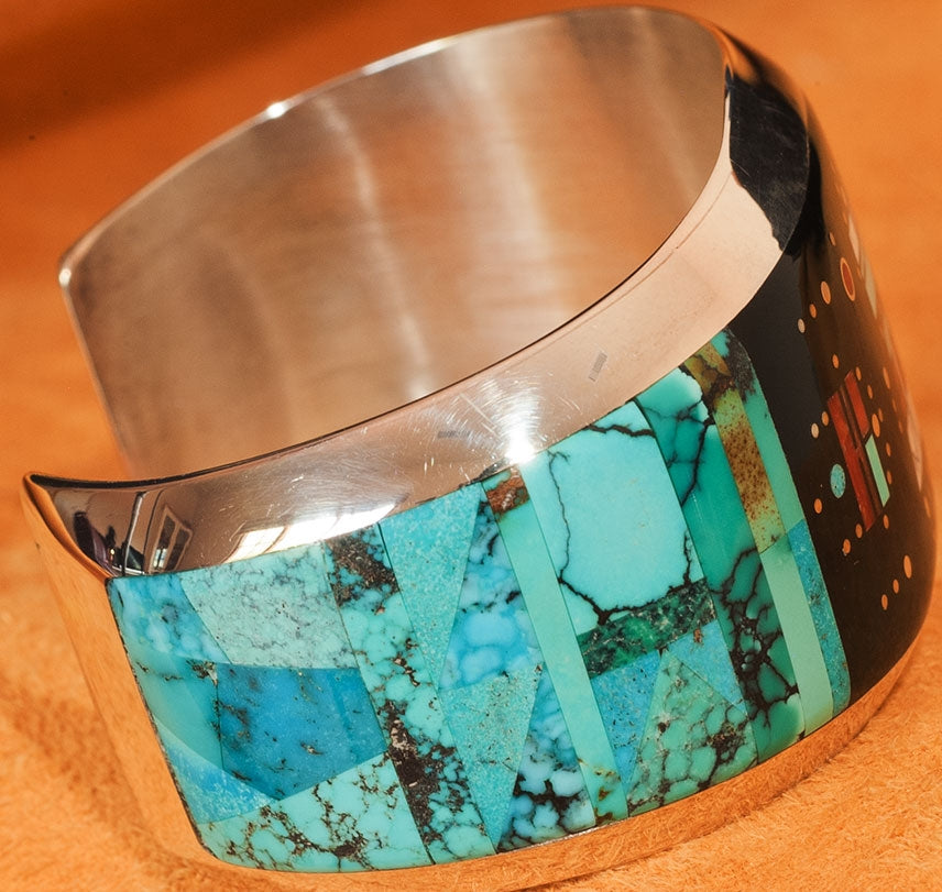 Turquoise, Coral, Sugalite Bracelet by Jim Harrison