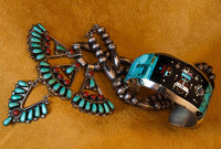 Turquoise, Coral, Sugalite Bracelet by Jim Harrison
