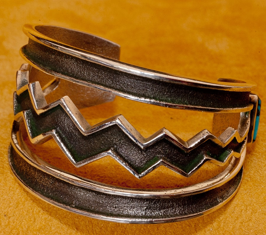 Edison Cummings Silver and Turquoise Bracelet