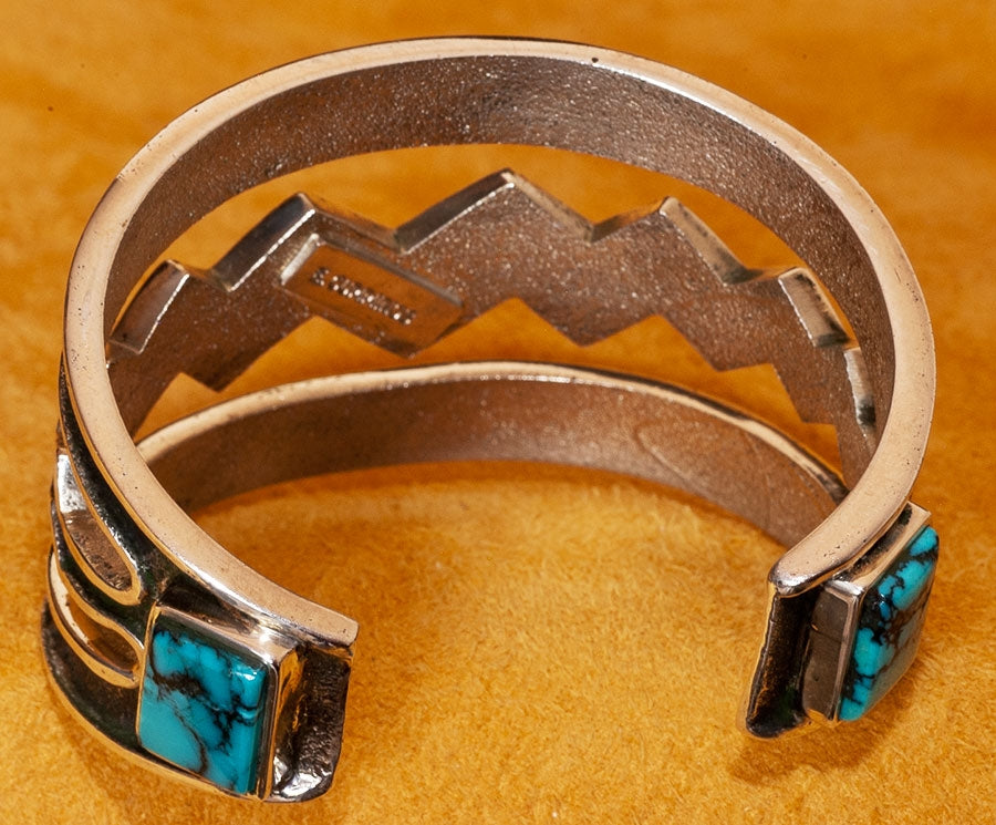 Edison Cummings Silver and Turquoise Bracelet