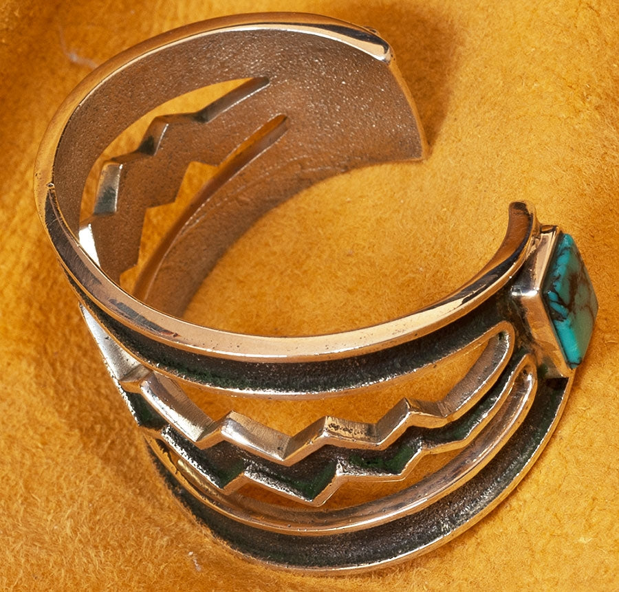 Edison Cummings Silver and Turquoise Bracelet