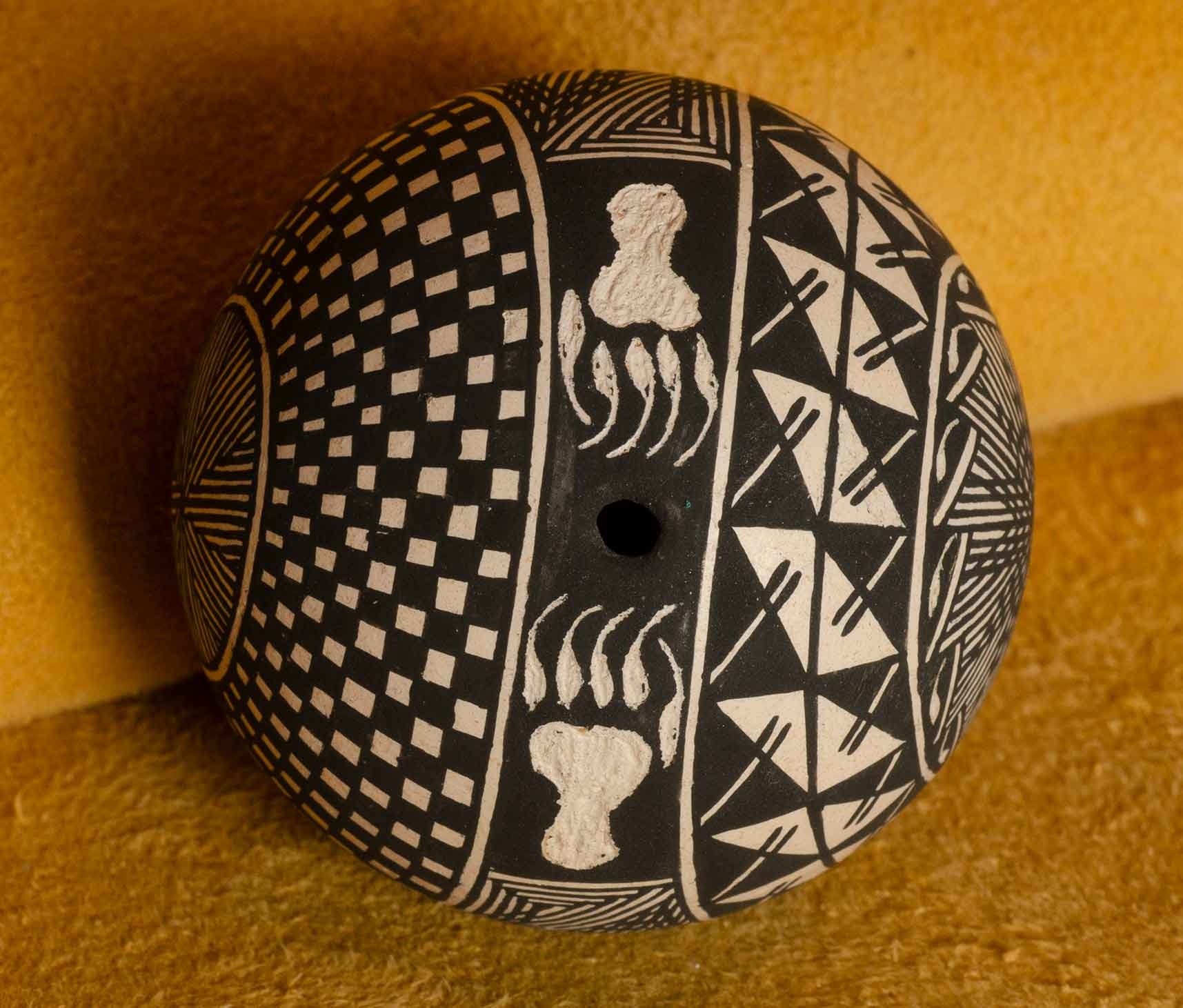 Brian Delorme Acoma Pueblo Pottery Seed Bowl