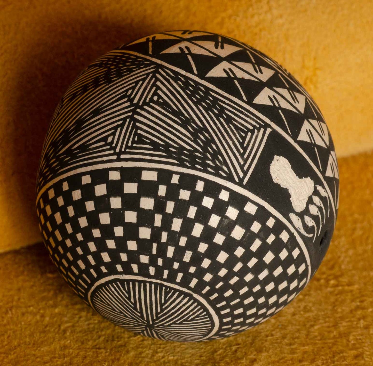 Brian Delorme Acoma Pueblo Pottery Seed Bowl