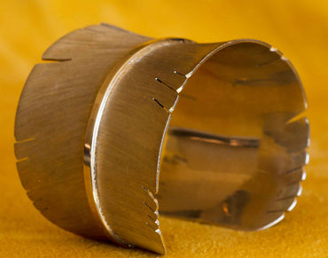 Silver Eagle Feather Bracelet by Michael Kirk, Navajo