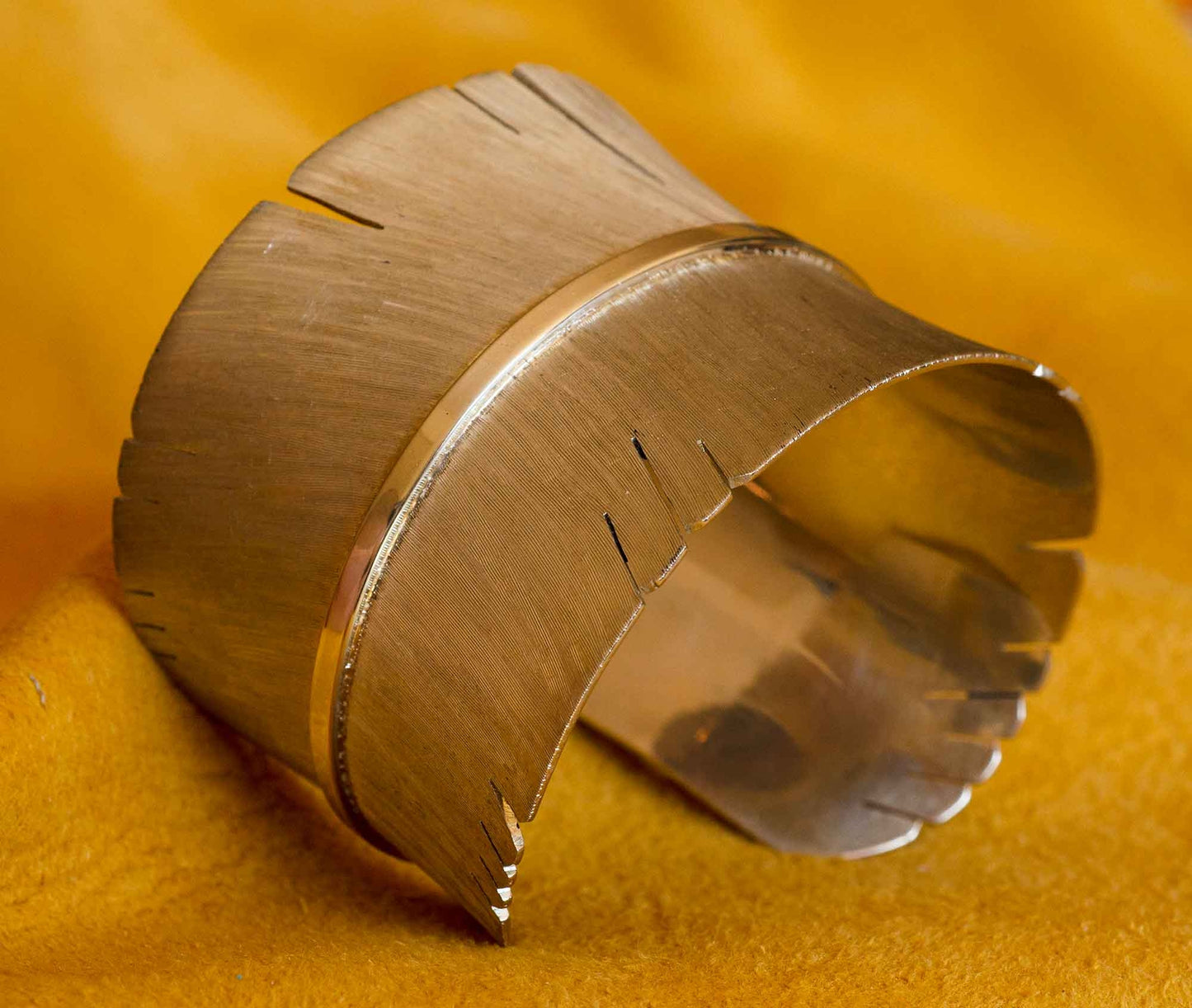 Silver Eagle Feather Bracelet by Michael Kirk, Navajo