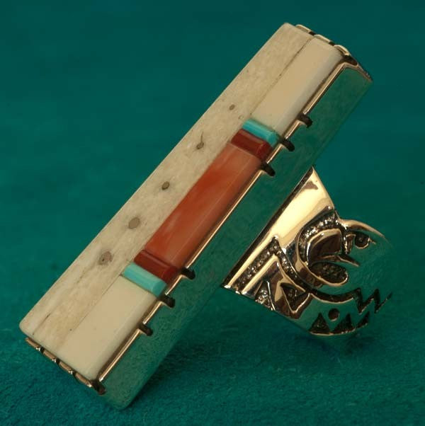 Native American inlaid Ring Jewelry by Richard Tsosie