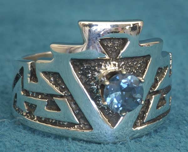 Native American Topaz Ring Jewelry by Richard Tsosie