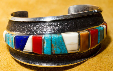Charles Loloma Inspired Turquoise Bracelet
