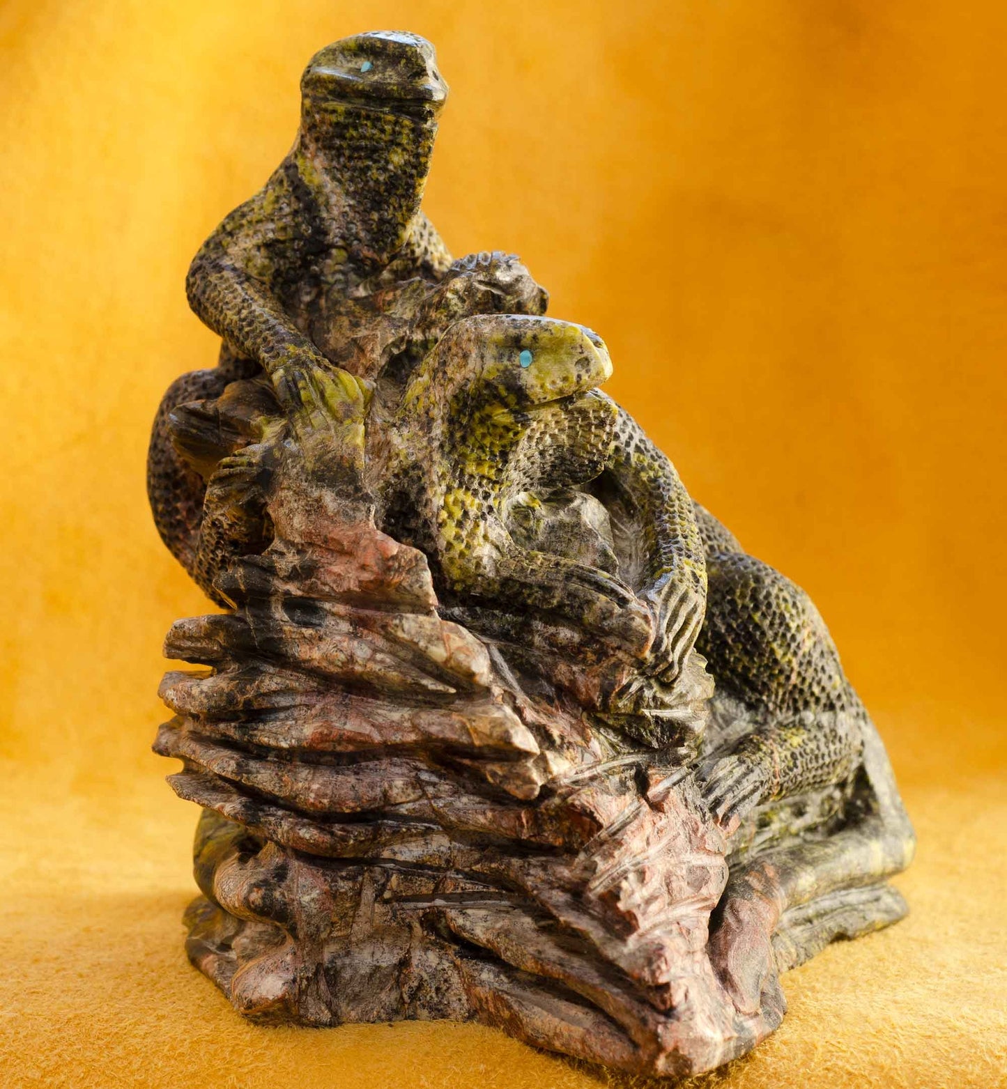 Calvin Weeka Zuni Lizard Sculpture
