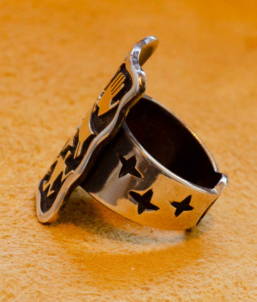 Arland Ben Silver and Gold Ring