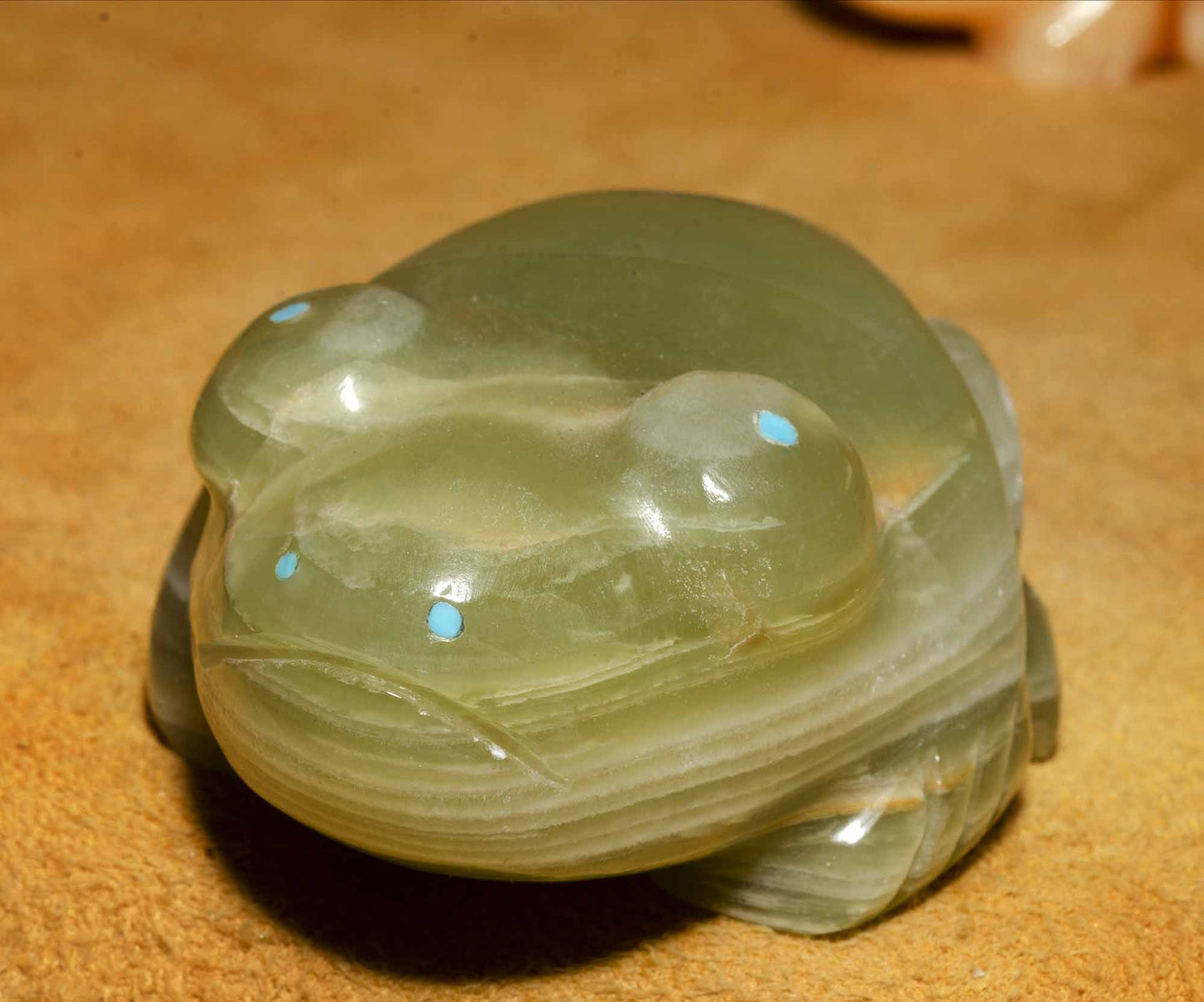 Peter and Dinah Gasper, Large, Pastel Green, Frog Sculpture