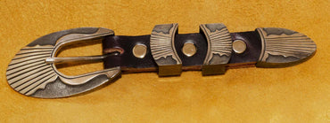 Ranger Set Belt Buckle By Ernest Rangel, Navajo