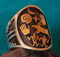 native american Gold Ring jewelry by Arland Ben